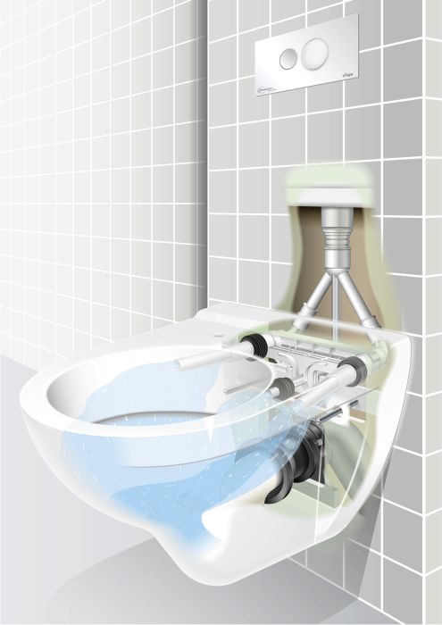 Omnia architectura GreenGain víztakarékos fali WC